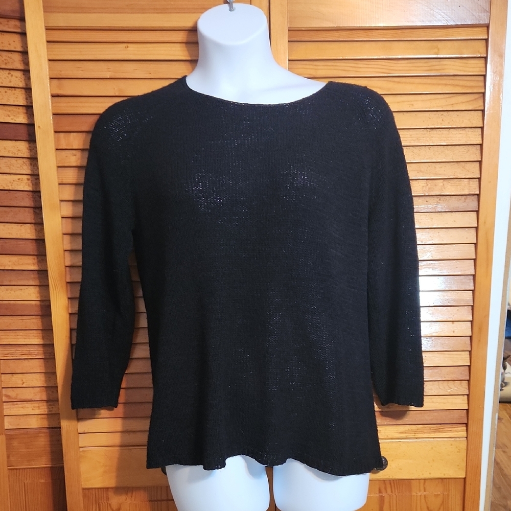 Classic Black Women's Crew Neck Sweater